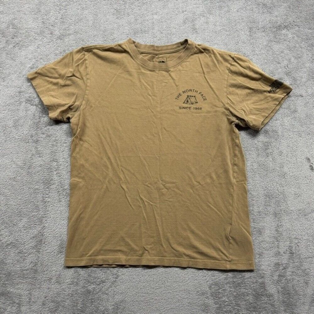 The North Face T-Shirt Mens Small Brown Tent Graphic Short‎ Sleeve Crew Neck